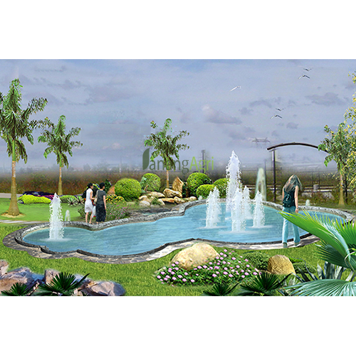 mẫu hồ phun nước